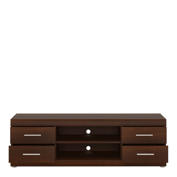Imperial Wide 4 Drawer TV Cabinet in Dark Mahogany Melamine