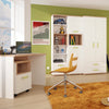 4Kids 1 Door Desk Mobile in Light Oak and white High Gloss (lemon handles)