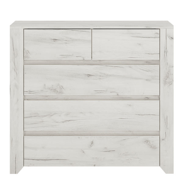 Angel 2+3 Chest of Drawers in White Craft Oak