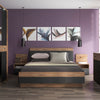 Monaco 160 cm king size bed in Oak and Black