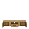 Cortina 2 door 1 drawer wide TV cabinet in Grandson Oak