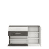 Zingaro 1 door 2 drawer 1 compartment sideboard in Grey and White