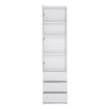 Fribo Tall narrow 1 door 3 drawer cupboard in White