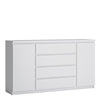 Fribo 2 door 4 drawer wide sideboard in White