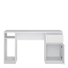 Fribo 1 door 1 drawer twin pedestal desk in White