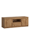 Fribo 2 door 1 drawer 136 cm wide TV cabinet in Oak