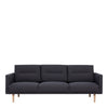 Larvik 3 Seater Sofa - Anthracite, Oak Legs