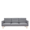 Larvik 3 Seater Sofa - Grey, Oak Legs