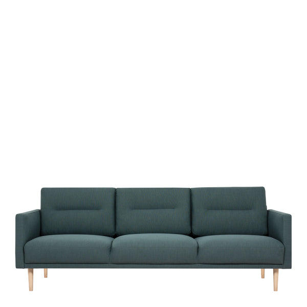Larvik 3 Seater Sofa - Dark Green, Oak Legs