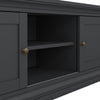 Paris TV-unit 2 frame Doors in Matt Grey