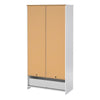 Naia Wardrobe with 2 doors + 1 drawer in White High Gloss