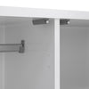 Naia Wardrobe with 2 doors + 1 drawer in White High Gloss