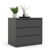Naia Chest of 3 Drawers in Black Matt