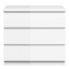 Naia Chest of 3 Drawers in White High Gloss