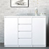 Naia Sideboard - 4 Drawers 2 Doors in White High Gloss