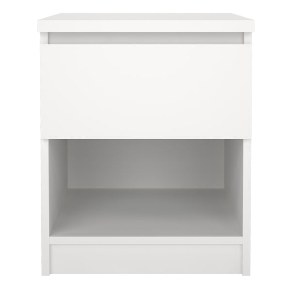 Naia Bedside 1 Drawer 1 Shelf in White