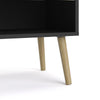 Oslo Bedside 1 Drawer in Black and Oak