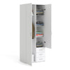 Space Wardrobe - 2 Doors 3 Drawers in White 2000