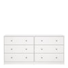 May Chest of 6 Drawers (3+3) in White