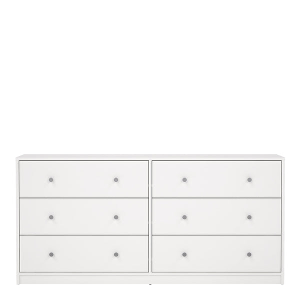 May Chest of 6 Drawers (3+3) in White