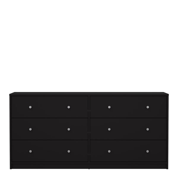 May Chest of 6 Drawers (3+3) in Black