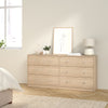 May Chest of 6 Drawers (3+3) in Jackson Hickory Oak