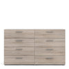 Pepe Wide Chest of 8 Drawers (4+4) in Truffle Oak