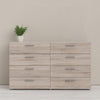 Pepe Wide Chest of 8 Drawers (4+4) in Truffle Oak