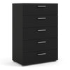 Pepe Chest of 5 Drawers in Black