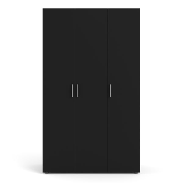 Pepe Wardrobe with 3 doors in Black