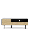 Match TV-Unit 1 Door + 1 Drawer in Black/Oak