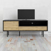 Match TV-Unit 1 Door + 1 Drawer in Black/Oak