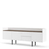 Unit Sideboard 2 Drawers 3 Doors in White and Walnut