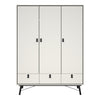 Ry Wardrobe 3 doors + 3 drawers in Matt White