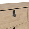 Ry Small Double Chest of Drawers 6 Drawers in Jackson Hickory Oak