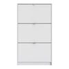 Shoes Shoe cabinet  w. 3 tilting doors and 1 layer White