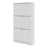 Shoes Shoe cabinet  w. 3 tilting doors and 1 layer White