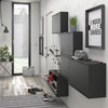 Shoes Shoe cabinet w. 3 tilting doors and 1 layer in Matt Black