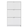 Shoes Shoe cabinet w. 3 tilting doors and 2 layers in White