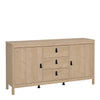 Barcelona Sideboard 2 Doors + 3 Drawers in Jackson Hickory Oak