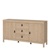 Barcelona Sideboard 2 Doors + 3 Drawers in Jackson Hickory Oak