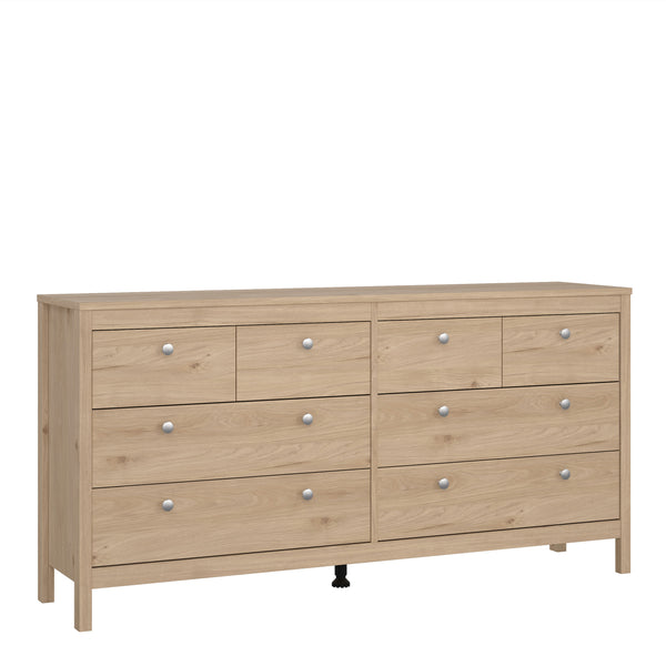 Madrid Double Dresser 4+4 drawers in Jackson Hickory Oak