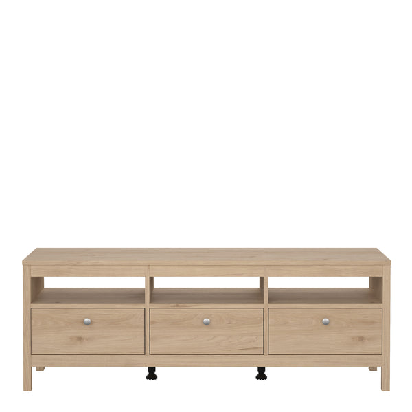 Madrid TV-Unit 3 Drawers in Jackson Hickory Oak