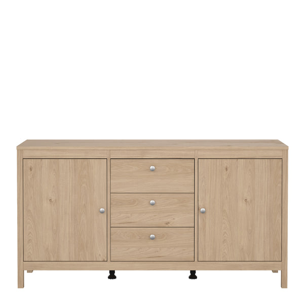 Madrid Sideboard 2 Doors + 3 Drawers in Jackson Hickory Oak