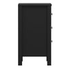 Madrid Bedside Table 3 Drawers in Matt Black