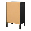 Madrid Bedside Table 3 Drawers in Matt Black