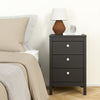 Madrid Bedside Table 3 Drawers in Matt Black