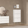 Cumbria Shoe Cabinet 3 flap Doors White