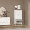 Cumbria Shoe Cabinet 3 flap Doors White