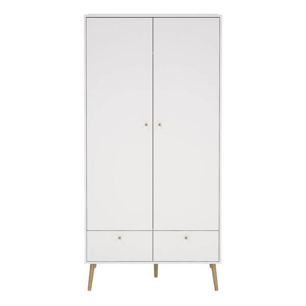 Cumbria Wardrobe with 2 Doors + 2 Drawers White